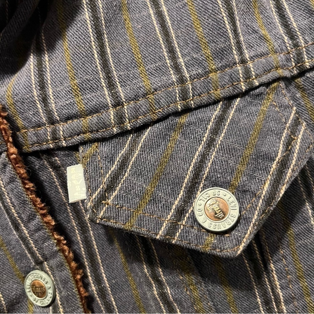 Levi’s vintage Strauss Silvertap trucker jacket vest autumn fall small women - Picture 3 of 6